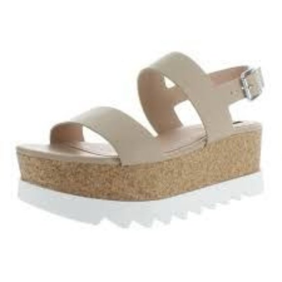 Steve Maden Shoes - Women's Summer Sandal Steve Madden Light Brown Platform Krista Size 9
